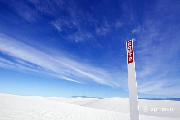 Route Sign, White Sands National Monument