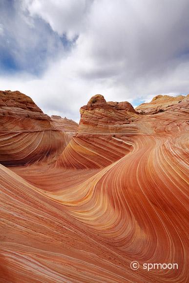 Coyote Buttes North under cloud sky