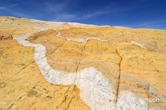 Interesting rock pattern of Yellow Rock on Cottonwood Canyon Road in Grand Staircase-Escalante National Monument, Utah