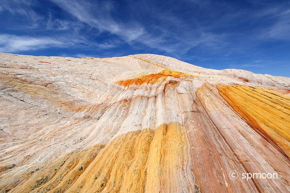 Multicolored sandstone rock on Cottonwood Canyon Road in Grand Staircase-Escalante National Monument, Utah