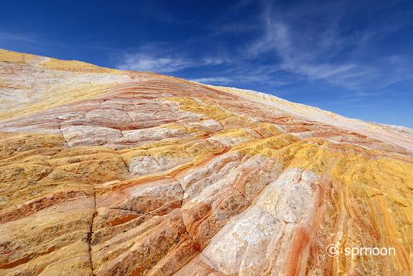 Multicolored sandstone rock on Cottonwood Canyon Road in Grand Staircase-Escalante National Monument, Utah