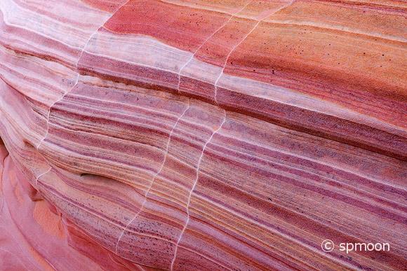 Striped sandstone rock pattern, Valley of Fire State Park, NV.